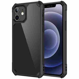 For iPhone 12 mini Shockproof Glossy Acrylic + TPU Protective Case (Black)
