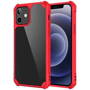 For iPhone 12 mini Shockproof Glossy Acrylic + TPU Protective Case (Red)