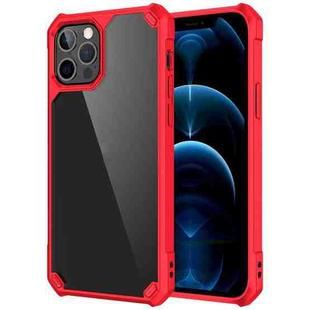 For iPhone 12 Pro Max Shockproof Glossy Acrylic + TPU Protective Case(Red)