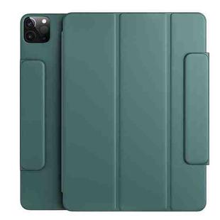 Benks Magnetic Horizontal Flip PU Leather Tablet Case with Holder & Sleep / Wake-up Function & Pen Bucket For iPad Pro 11 (2021) / (2020)(Dark Green)