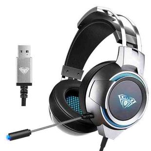 AULA G91 7.1 Channel USB LED Gaming Headset with Mic(Grey)