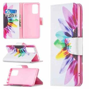 For Xiaomi Redmi Note 10 Pro Colored Drawing Pattern Horizontal Flip Leather Case with Holder & Card Slots & Wallet(Sun Flower)