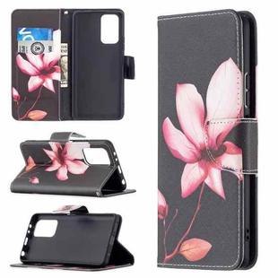 For Xiaomi Redmi Note 10 Pro Colored Drawing Pattern Horizontal Flip Leather Case with Holder & Card Slots & Wallet(Lotus)