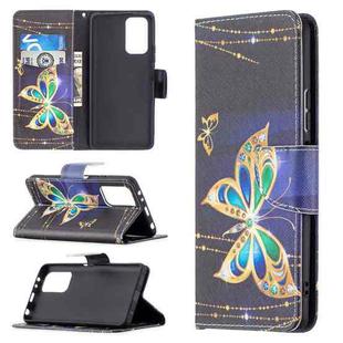 For Xiaomi Redmi Note 10 Pro Colored Drawing Pattern Horizontal Flip Leather Case with Holder & Card Slots & Wallet(Big Butterfly)