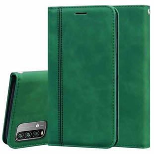 For Xiaomi Poco M3 Frosted Business Magnetic Horizontal Flip PU Leather Case with Holder & Card Slot & Lanyard(Green)