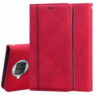For Xiaomi Mi 10T Lite 5G Frosted Business Magnetic Horizontal Flip PU Leather Case with Holder & Card Slot & Lanyard(Red)