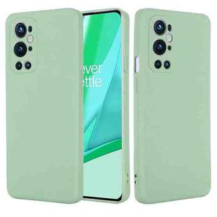 For OnePlus 9 Pro Solid Color Liquid Silicone Dropproof Full Coverage Protective Case(Green)