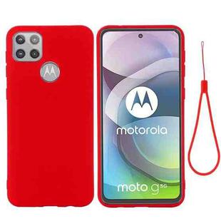 For Motorola Moto G 5G Solid Color Liquid Silicone Dropproof Full Coverage Protective Case(Red)