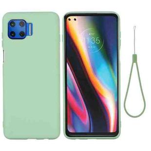 For Motorola Moto G 5G Plus Solid Color Liquid Silicone Dropproof Full Coverage Protective Case(Green)