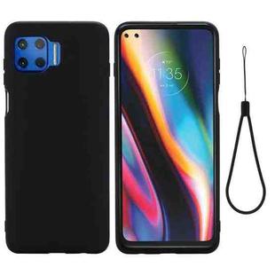 For Motorola Moto G 5G Plus Solid Color Liquid Silicone Dropproof Full Coverage Protective Case(Black)