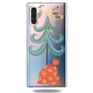 For Galaxy Note10 Trendy Cute Christmas Patterned Clear TPU Protective Case(Big Christmas Tree)