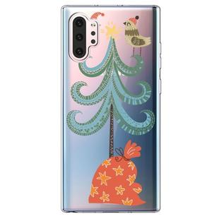For Galaxy Note10 Pro Trendy Cute Christmas Patterned Clear TPU Protective Case(Big Christmas Tree)