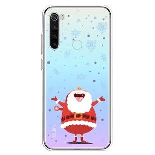 For Xiaomi Redmi Note 8 Trendy Cute Christmas Patterned Clear TPU Protective Case(Santa Claus)