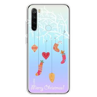 For Xiaomi Redmi Note 8 Trendy Cute Christmas Patterned Clear TPU Protective Case(White Tree Gift)