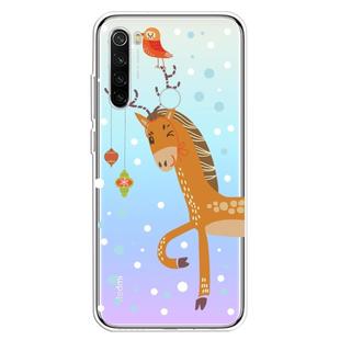 For Xiaomi Redmi Note 8 Trendy Cute Christmas Patterned Clear TPU Protective Case(Big Deer)