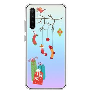 For Xiaomi Redmi Note 8 Trendy Cute Christmas Patterned Clear TPU Protective Case(Black Tree Gift)