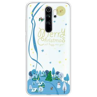 For Xiaomi Redmi Note 8 Pro Trendy Cute Christmas Patterned Clear TPU Protective Case(Ice World)