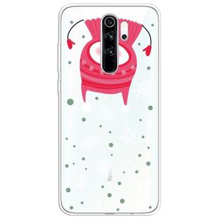 For Xiaomi Redmi Note 8 Pro Trendy Cute Christmas Patterned Clear TPU Protective Case(Upside Down Snowman)