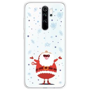 For Xiaomi Redmi Note 8 Pro Trendy Cute Christmas Patterned Clear TPU Protective Case(Santa Claus)