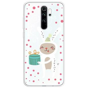 For Xiaomi Redmi Note 8 Pro Trendy Cute Christmas Patterned Clear TPU Protective Case(Gift Rabbit)