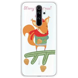 For Xiaomi Redmi Note 8 Pro Trendy Cute Christmas Patterned Clear TPU Protective Case(Fox)