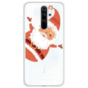 For Xiaomi Redmi Note 8 Pro Trendy Cute Christmas Patterned Clear TPU Protective Case(Big Santa)