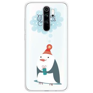 For Xiaomi Redmi Note 8 Pro Trendy Cute Christmas Patterned Clear TPU Protective Case(Penguin)