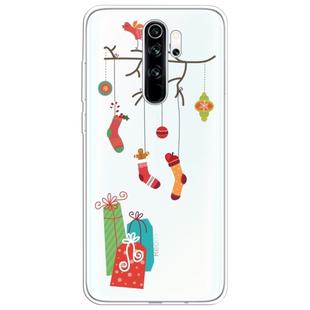 For Xiaomi Redmi Note 8 Pro Trendy Cute Christmas Patterned Clear TPU Protective Case(Black Tree Gift)
