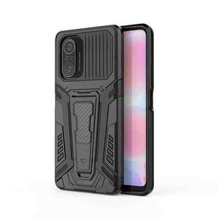 For Xiaomi Redmi K40 War Chariot Series Armor All-inclusive Shockproof PC + TPU Protective Case with Invisible Holder(Black)