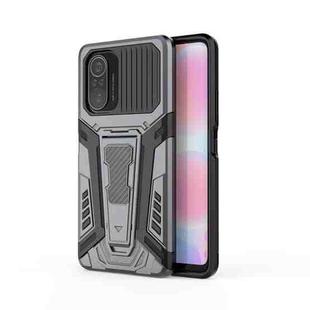 For Xiaomi Redmi K40 War Chariot Series Armor All-inclusive Shockproof PC + TPU Protective Case with Invisible Holder(Gray)