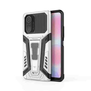 For Xiaomi Redmi K40 War Chariot Series Armor All-inclusive Shockproof PC + TPU Protective Case with Invisible Holder(White)