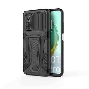 For Xiaomi Mi 10T 5G / 10T Pro 5G War Chariot Series Armor All-inclusive Shockproof PC + TPU Protective Case with Invisible Holder(Black)