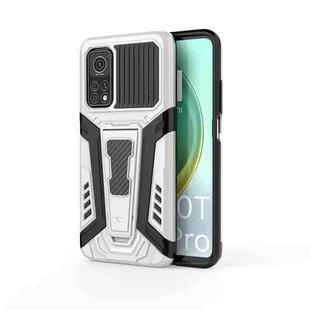 For Xiaomi Mi 10T 5G / 10T Pro 5G War Chariot Series Armor All-inclusive Shockproof PC + TPU Protective Case with Invisible Holder(White)