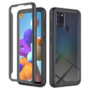 For Samsung Galaxy A21s Starry Sky Full Body Hybrid Shockproof Phone Case(Black)