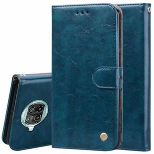For Xiaomi Mi 10T Lite 5G Business Style Oil Wax Texture Horizontal Flip Leather Case with Holder & Card Slots & Wallet(Blue)