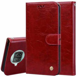 For Xiaomi Mi 10T Lite 5G Business Style Oil Wax Texture Horizontal Flip Leather Case with Holder & Card Slots & Wallet(Red)