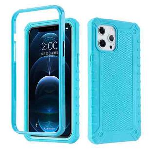 For iPhone 12 Pro Max Diamond Texture 360 Degree All-inclusive Shockproof Skidproof TPU Case(Sky Blue)