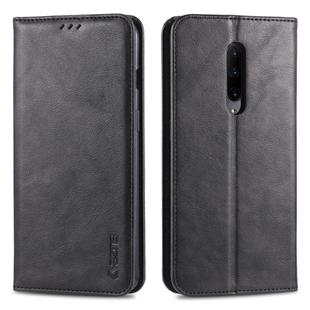 For OnePlus 7 Pro AZNS Retro Texture Magnetic Horizontal Flip PU Leather Case with Holder & Card Slots & Photo Frame(Black)