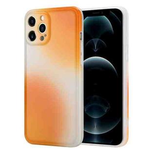 Colorful Halo Dyed Stripe Straight Edge Magic Cube Protective Case For iPhone 11(Orange White)