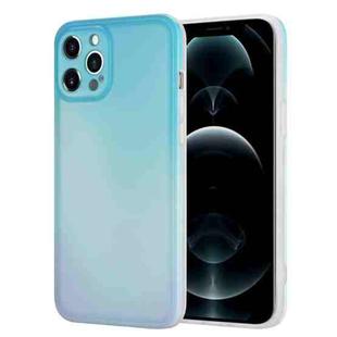 Colorful Halo Dyed Stripe Straight Edge Magic Cube Protective Case For iPhone 11 Pro Max(Blue Cyan)