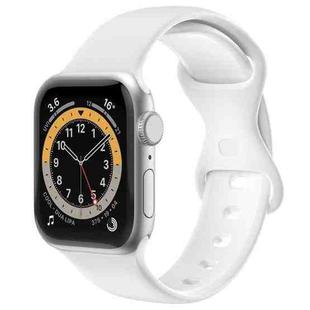 Double Wear TPU Silica Gel Watch Band For Apple Watch Series 8&7 41mm / SE 2&6&SE&5&4 40mm / 3&2&1 38mm(White)