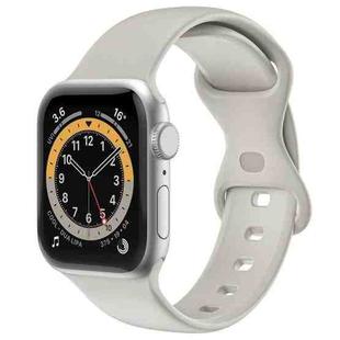 Double Wear TPU Silica Gel Watch Band For Apple Watch Series 8&7 41mm / SE 2&6&SE&5&4 40mm / 3&2&1 38mm(Gray)