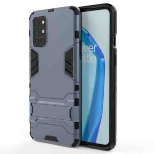 For OnePlus 9R Shockproof PC + TPU Protective Case with Hidden Holder(Navy Blue)