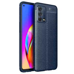 For OPPO F19 Litchi Texture TPU Shockproof Case(Blue)