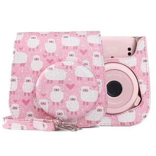 Painted Series Camera Bag with Shoulder Strap for Fujifilm Instax mini 11(Pink Sheep)