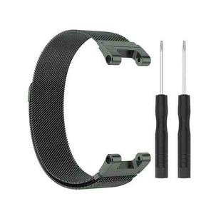 For Amazfit T-Rex Pro / Amazfit T-Rex Milanese Magnetic Metal Watch Band(Olive Green)