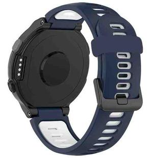 For Garmin Forerunner 220/230/235/620/630/735XT Two-color Silicone Watch Band(Blue+White)