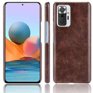 For Xiaomi Redmi Note 10 Pro (India version) / Note 10 Pro Max Shockproof Litchi Texture PC + PU Case(Brown)