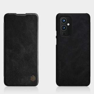 For OnePlus 9 (EU/NA Version) NILLKIN QIN Series Crazy Horse Texture Horizontal Flip Leather Case with Card Slot(Black)