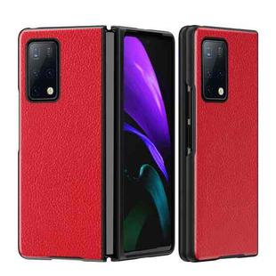 For Huawei Mate X2 Leather Texture + PC Full Coverge Folding Case(Red Litchi Texture)